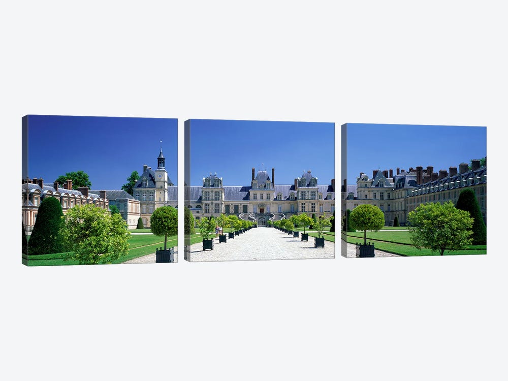 Chateau de Fontainebleau Ile de France France by Panoramic Images 3-piece Canvas Wall Art
