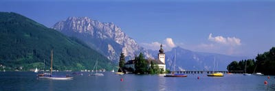 Traunsee Lake Gmunden Austria by Panoramic Images framed canvas print