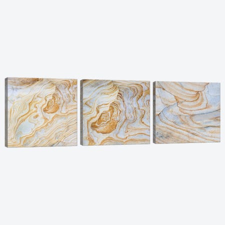 Sandstone Swirl Pattern Triptych Canvas Print Set #PIM3HSET002} by Panoramic Images Canvas Art Print