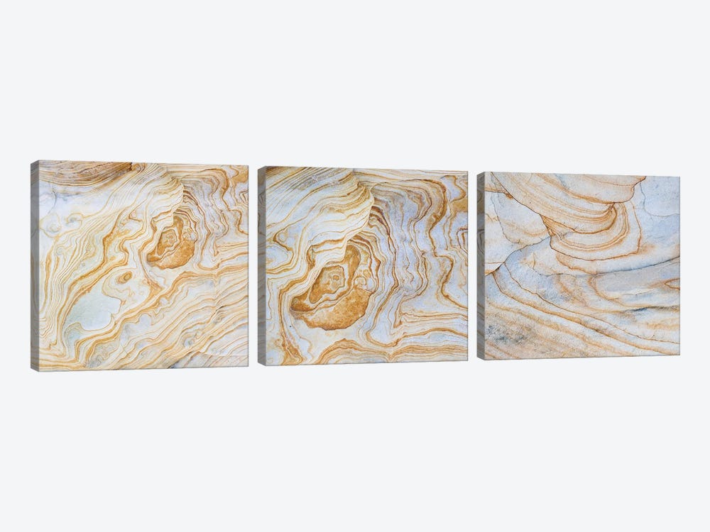 Sandstone Swirl Pattern Triptych by Panoramic Images 3-piece Canvas Art Print