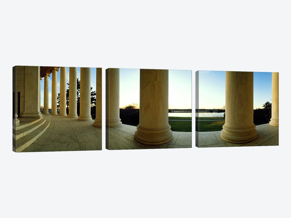 Jefferson Memorial Washington DC by Panoramic Images 3-piece Canvas Artwork