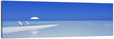 Serene Beach Scene, Maldives Canvas Art Print - Maldives