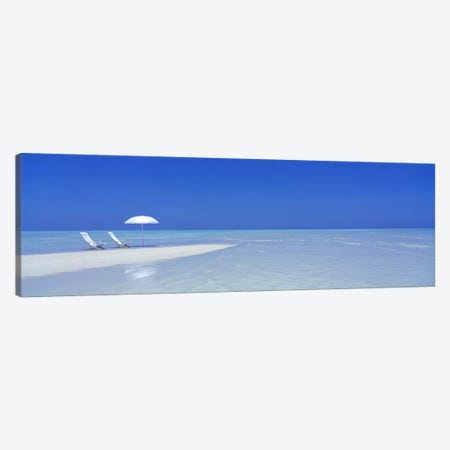 Serene Beach Scene, Maldives Canvas Print #PIM4008} by Panoramic Images Canvas Print