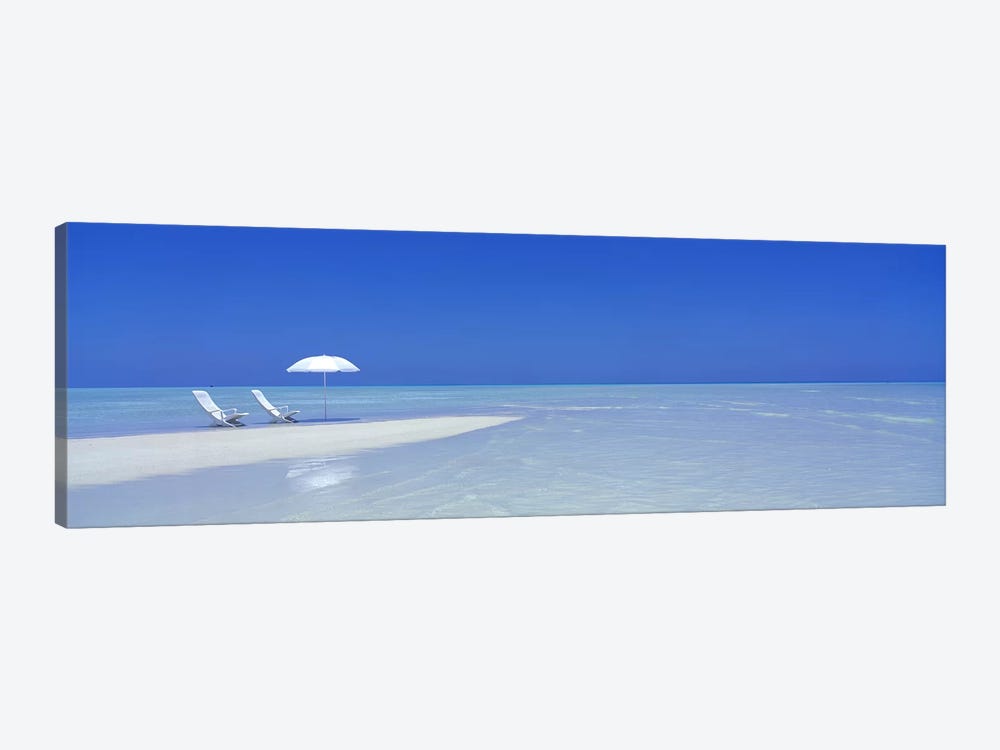 Serene Beach Scene, Maldives by Panoramic Images 1-piece Canvas Wall Art