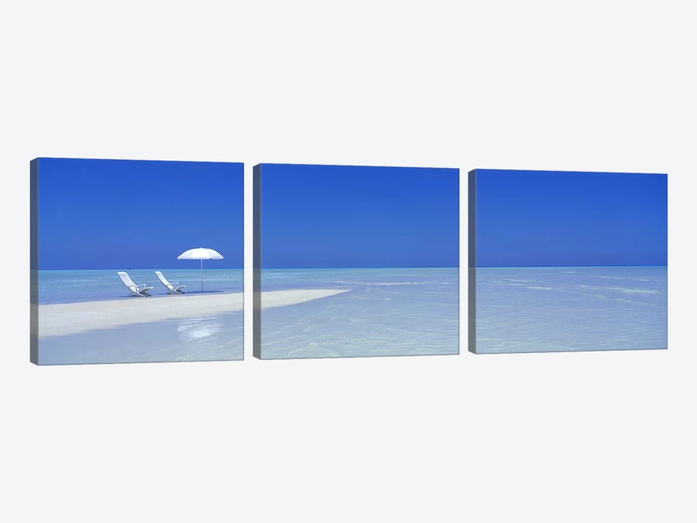 Serene Beach Scene, Maldives by Panoramic Images 3-piece Canvas Art