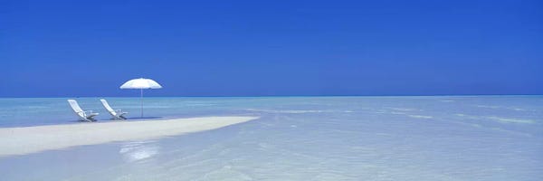 Blue: Serene Beach Scene, Maldives by Panoramic Images