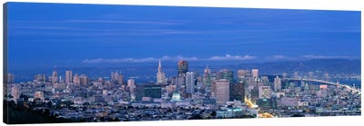 San Francisco cityscape Upper Market California Canvas Art Print - San Francisco Skylines