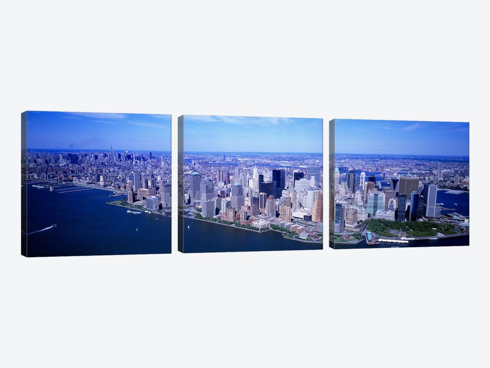 AerialLower Manhattan, NYC, New York City, New York State, USA by Panoramic Images 3-piece Canvas Art