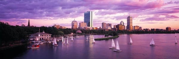 City Sunrises & Sunsets: Dusk Boston MA by Panoramic Images