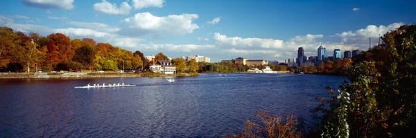 Pennsylvania: Boat in the riverSchuylkill River, Philadelphia, Pennsylvania, USA by Panoramic Images