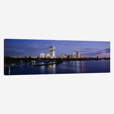 Buildings on The waterfront, At DuskBoston, Massachusetts, USA Canvas Print #PIM4020} by Panoramic Images Canvas Print