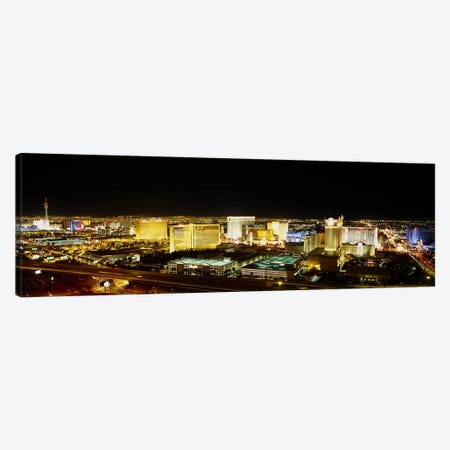 High Angle View of Buildings Lit Up At NightLas Vegas, Nevada, USA Canvas Print #PIM4021} by Panoramic Images Canvas Print