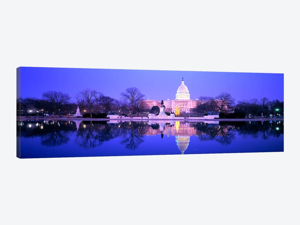 ChristmasUS Capitol, Washington DC, District of Columbia, USA by Panoramic Images 1-piece Canvas Art Print
