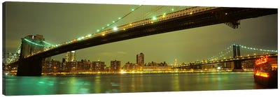 Brooklyn Bridge & Manhattan Bridge, New York City, New York, USA Canvas Art Print - Brooklyn Bridge