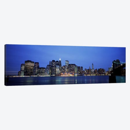 Buildings at the waterfront, Manhattan, New York City, New York State, USA Canvas Print #PIM4029} by Panoramic Images Canvas Art Print