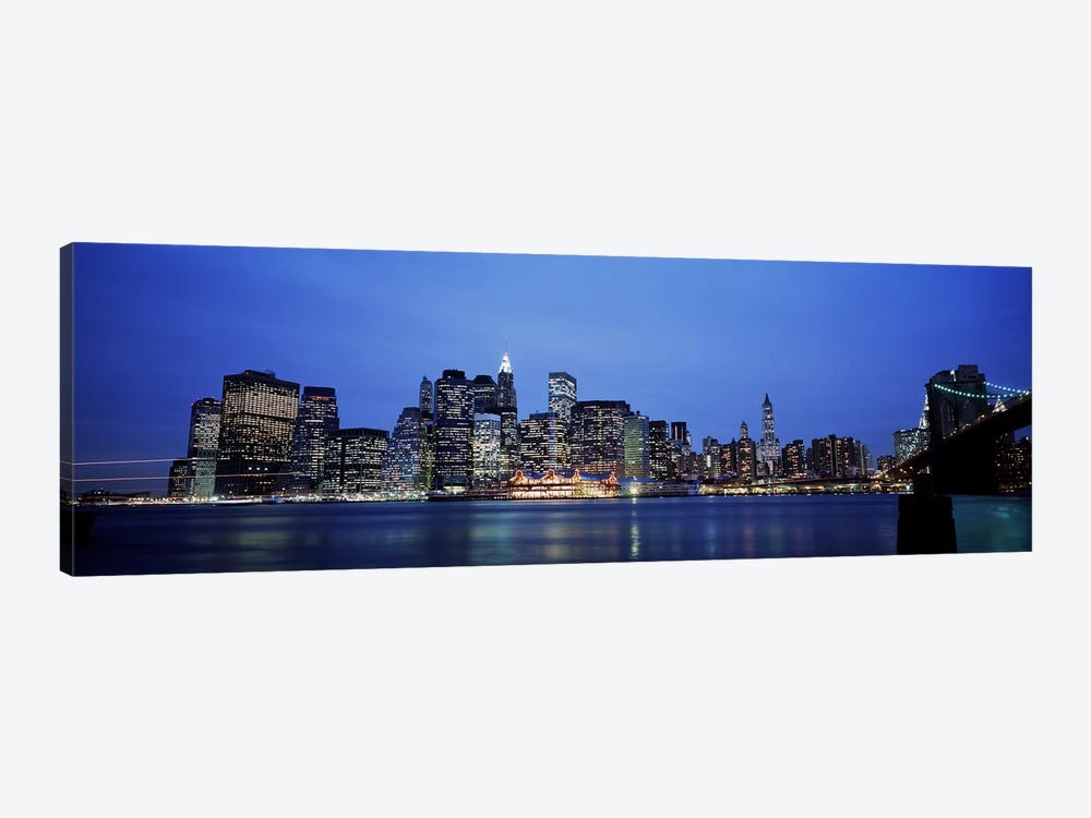 Buildings at the waterfront, Manhattan, New York City, New York State, USA by Panoramic Images 1-piece Canvas Print