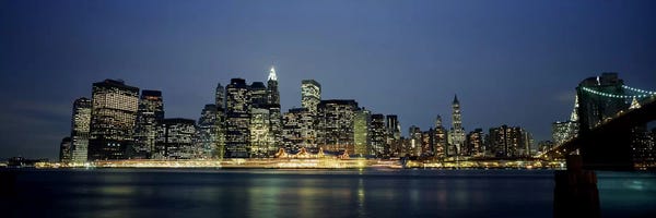 New York City Skylines: Buildings on The waterfront, NYC, New York City, New York State, USA by Panoramic Images