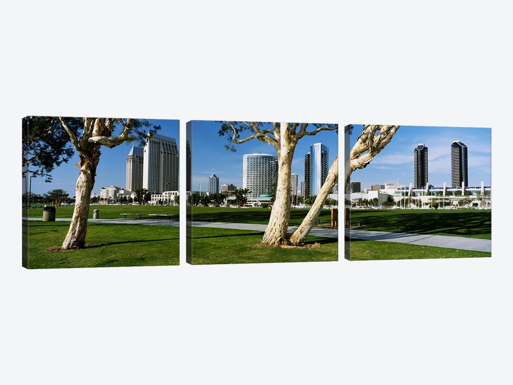 Embarcadero Marina Park, San Diego, California, USA by Panoramic Images 3-piece Canvas Art Print
