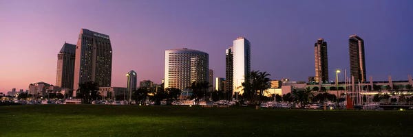 San Diego: Marina Park And Skyline At Dusk, San Diego, California, USA by Panoramic Images