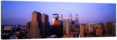 Skyscrapers in a city, Philadelphia, Pennsylvania, USA #3 Canvas Art Print - Philadelphia Art