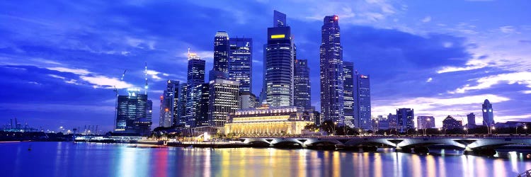 Downtown Skyline At Sunset, Singapore