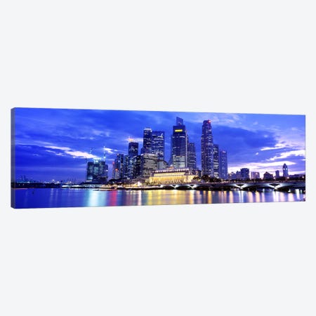 Downtown Skyline At Sunset, Singapore Canvas Print #PIM4055} by Panoramic Images Canvas Art Print