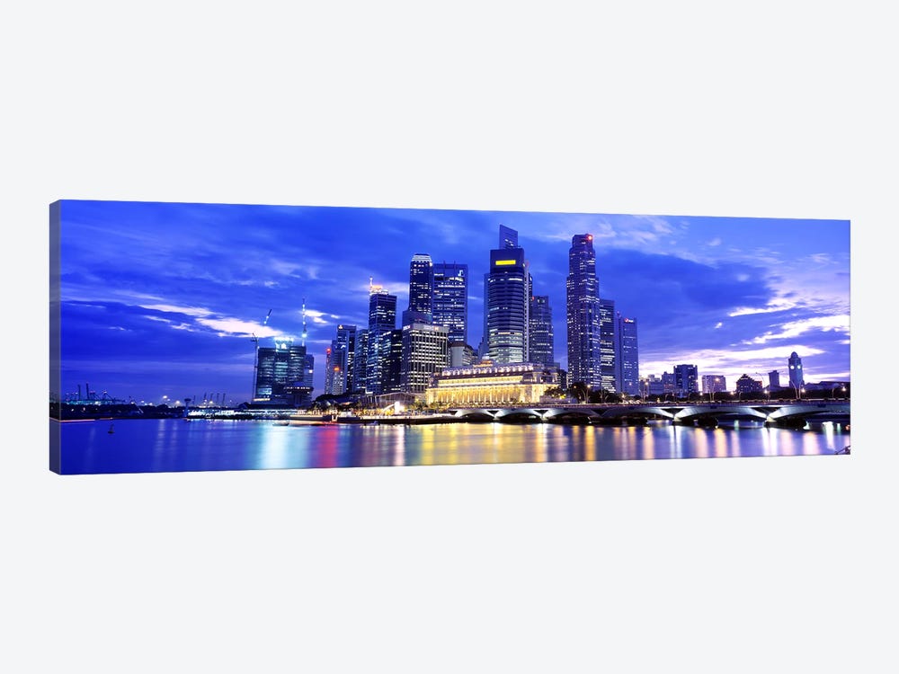 Downtown Skyline At Sunset, Singapore by Panoramic Images 1-piece Canvas Wall Art