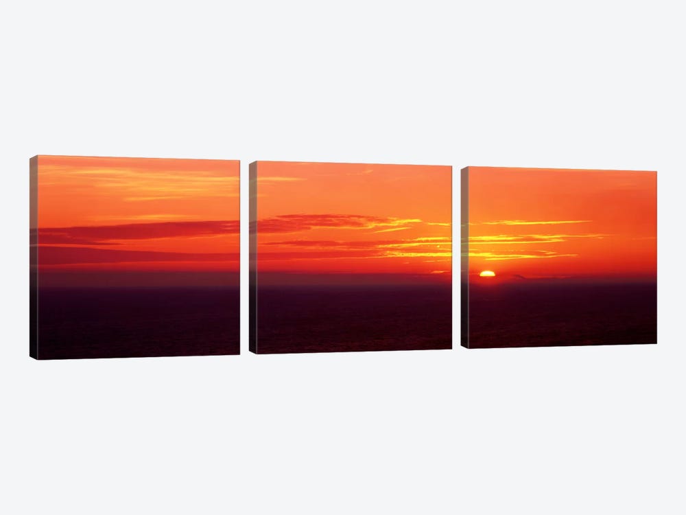 Sunrise Lake Michigan USA by Panoramic Images 3-piece Canvas Wall Art