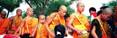 Buddhist Monks Luang Prabang Laos by Panoramic Images multi panel art