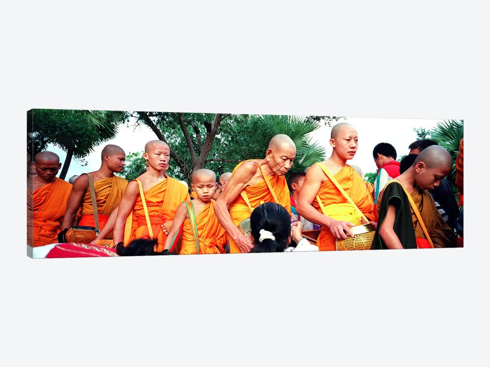 Buddhist Monks Luang Prabang Laos by Panoramic Images 1-piece Canvas Wall Art