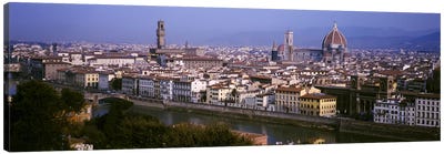 High-Angle View Of The Historic Centre Of Florence, Tuscany, Italy Canvas Art Print - Florence Art
