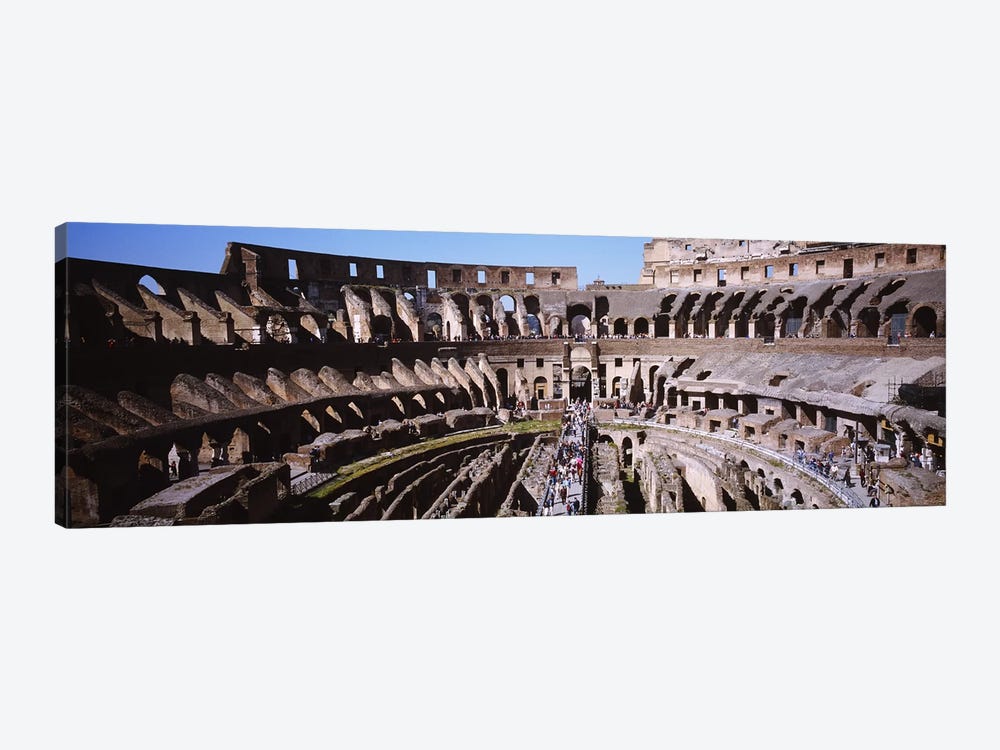 High angle view of tourists in an amphitheater, Colosseum, Rome, Italy by Panoramic Images 1-piece Canvas Art Print