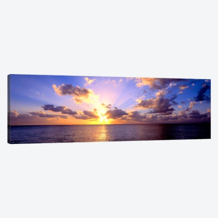 Sunset 7 Mile Beach Cayman Islands Caribbean Canvas Print #PIM406} by Panoramic Images Canvas Art Print
