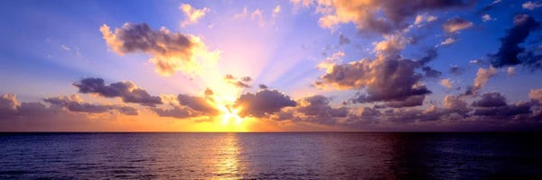 Panoramic Images: Sunset 7 Mile Beach Cayman Islands Caribbean by Panoramic Images