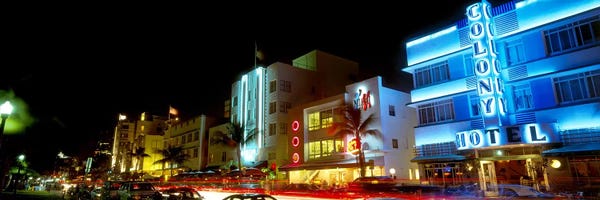 Miami Beach: Art Deco Architecture Miami Beach FL by Panoramic Images