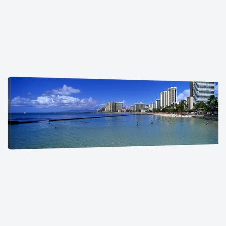 Waikiki Beach Honolulu Oahu HI Canvas Print #PIM4082} by Panoramic Images Canvas Art Print