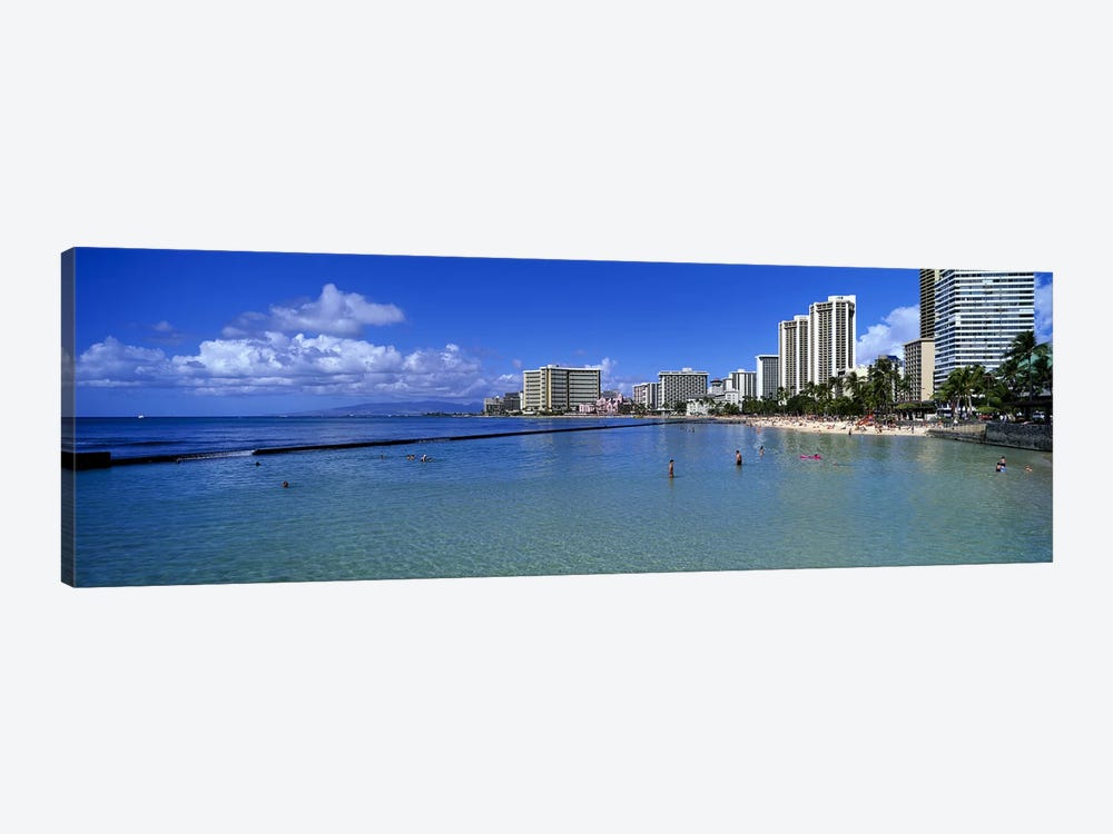 Waikiki Beach Honolulu Oahu HI by Panoramic Images 1-piece Canvas Artwork