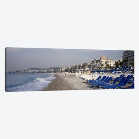 Beach Landscape, Nice, French Riviera, Provence-Alpes-Cote d'Azur, France Canvas Print #PIM4084} by Panoramic Images Canvas Artwork