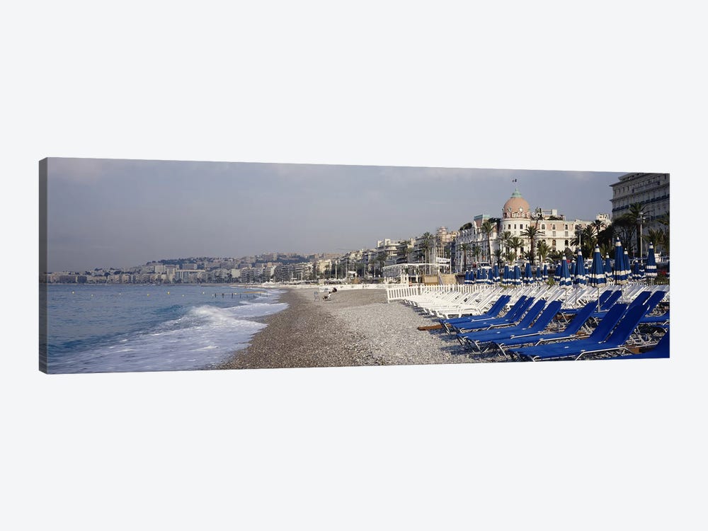 Beach Landscape, Nice, French Riviera, Provence-Alpes-Cote d'Azur, France by Panoramic Images 1-piece Canvas Wall Art