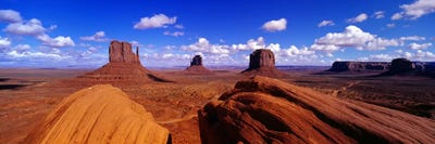 The Mittens & Merrick Butte, Monument Valley, Navajo Nation, Arizona, USA by Panoramic Images canvas print