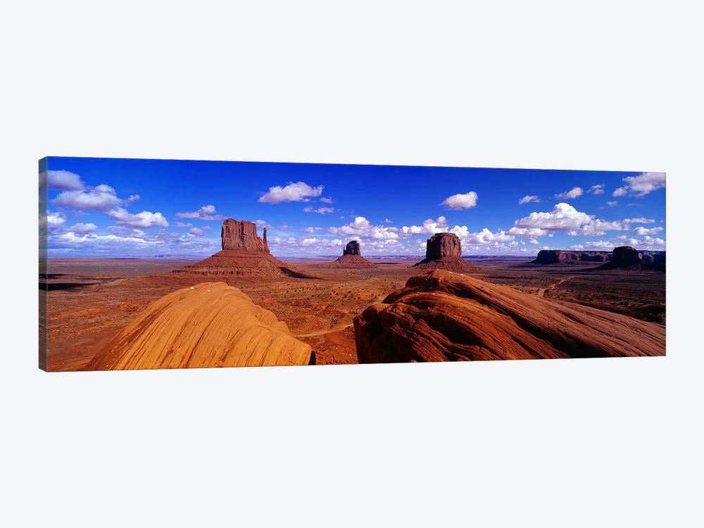 The Mittens & Merrick Butte, Monument Valley, Navajo Nation, Arizona, USA by Panoramic Images 1-piece Canvas Wall Art