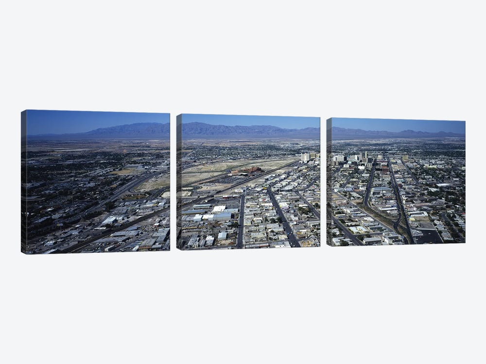 High angle view of a city, Las Vegas, Nevada, USA #3 by Panoramic Images 3-piece Canvas Art