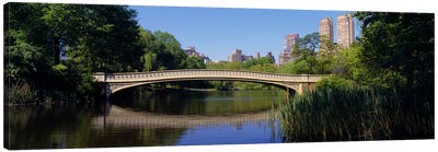 Bridge across a lake, Central Park, New York City, New York State, USA Canvas Art Print - Central Park