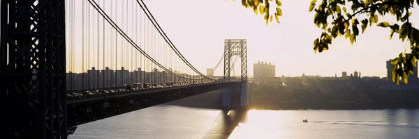 Manhattan: Bridge across the riverGeorge Washington Bridge, New York City, New York State, USA by Panoramic Images