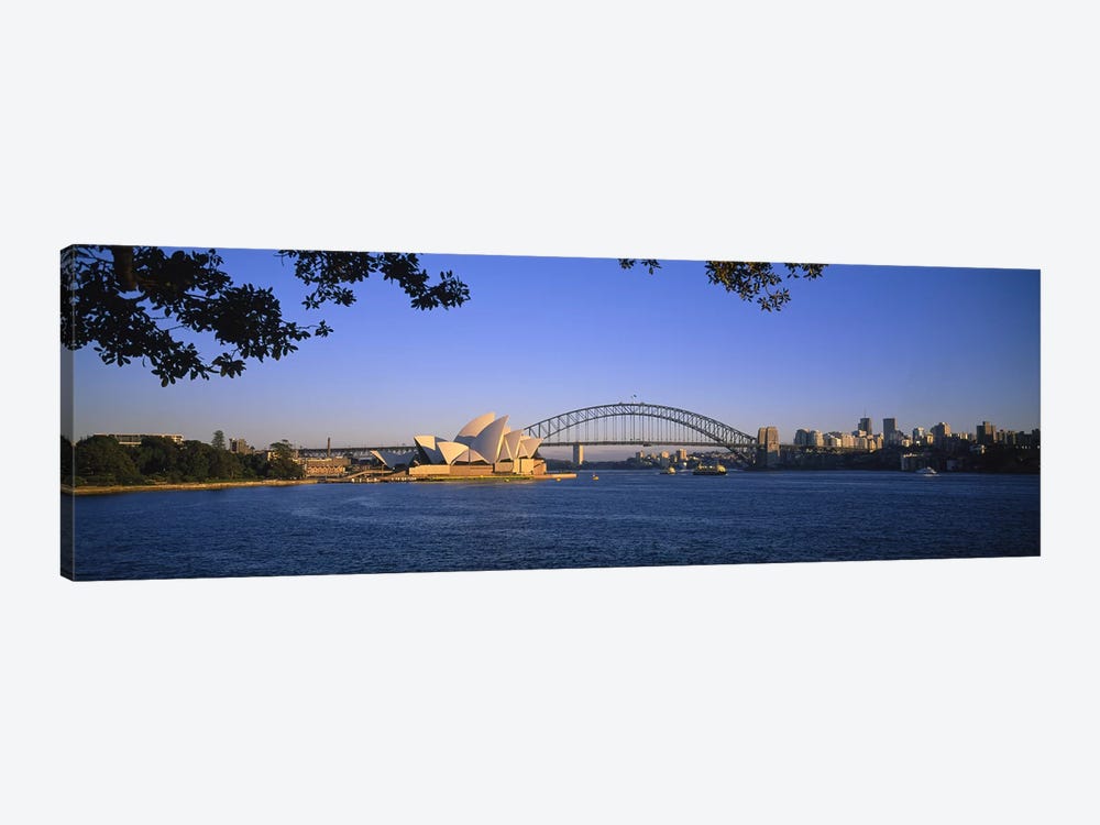 Distant View Of Sydney Harbour Bridge & Sydney Opera House, Sydney, New South Wales, Australia by Panoramic Images 1-piece Canvas Print