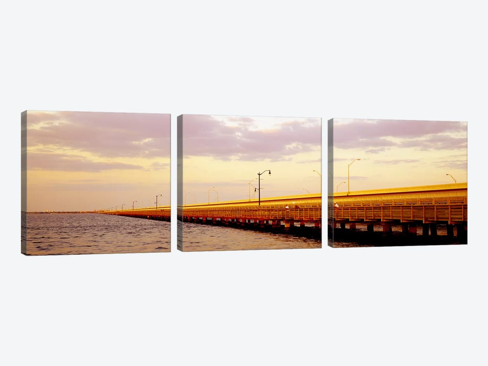 Gandy Bridge Tampa Bay Tampa FL by Panoramic Images 3-piece Canvas Art Print