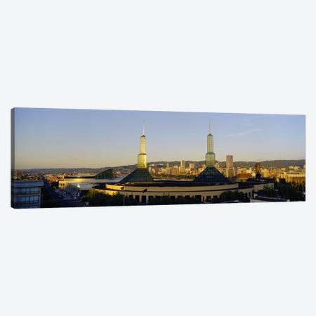 Twin Towers of a Convention Center, Portland, Oregon, USA #2 Canvas Print #PIM4134} by Panoramic Images Canvas Artwork