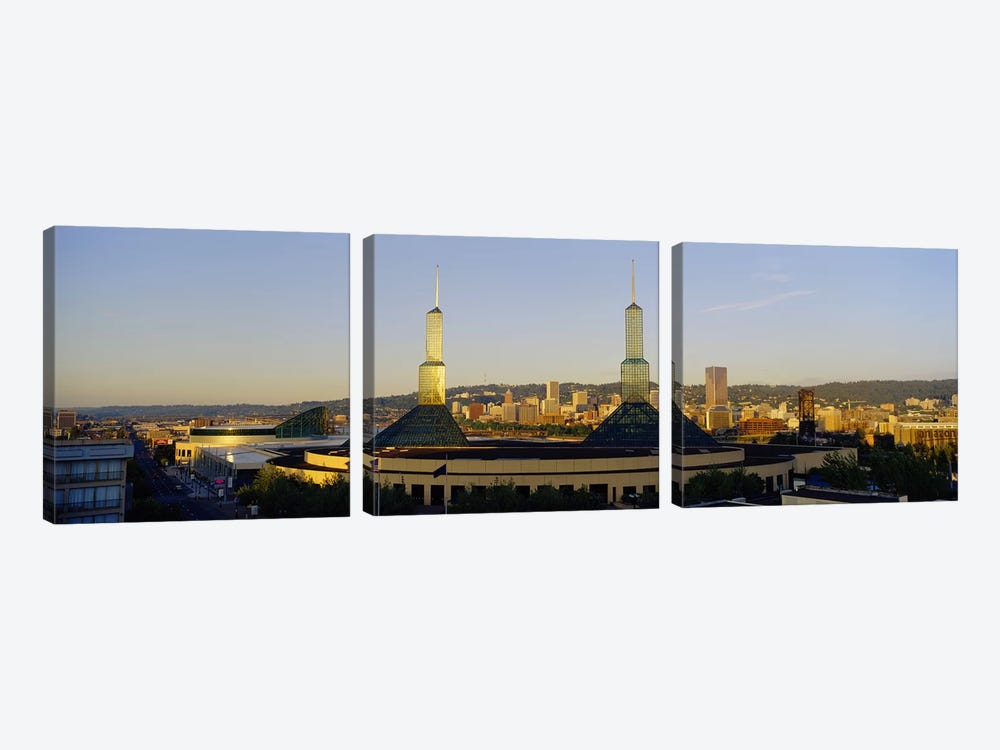 Twin Towers of a Convention Center, Portland, Oregon, USA #2 by Panoramic Images 3-piece Canvas Wall Art