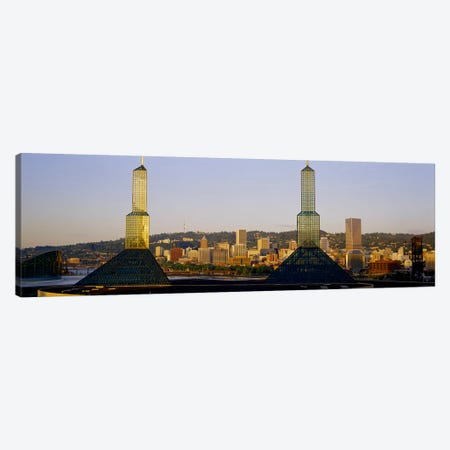 Twin Towers of a Convention Center, Portland, Oregon, USA #3 Canvas Print #PIM4135} by Panoramic Images Canvas Artwork