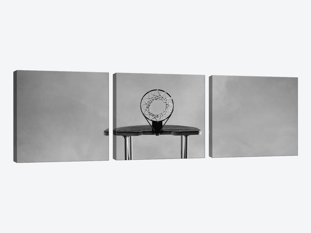 Low angle view of a basketball hoop by Panoramic Images 3-piece Canvas Print